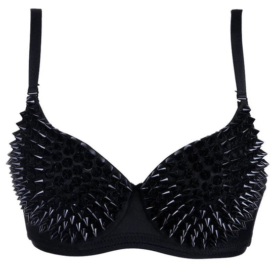 Kinky Rave Outfit Damen bh Strass schwarz 