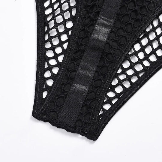 Y2K Punk Harajuku Sexy Dark Bodys Streetwear Wissenschaft Nachtclub Aushöhlen Durchsichtig Streetwear Overalls Emo Alt Strampler Festival Outfits | Techno Shirts | Rave Clothing