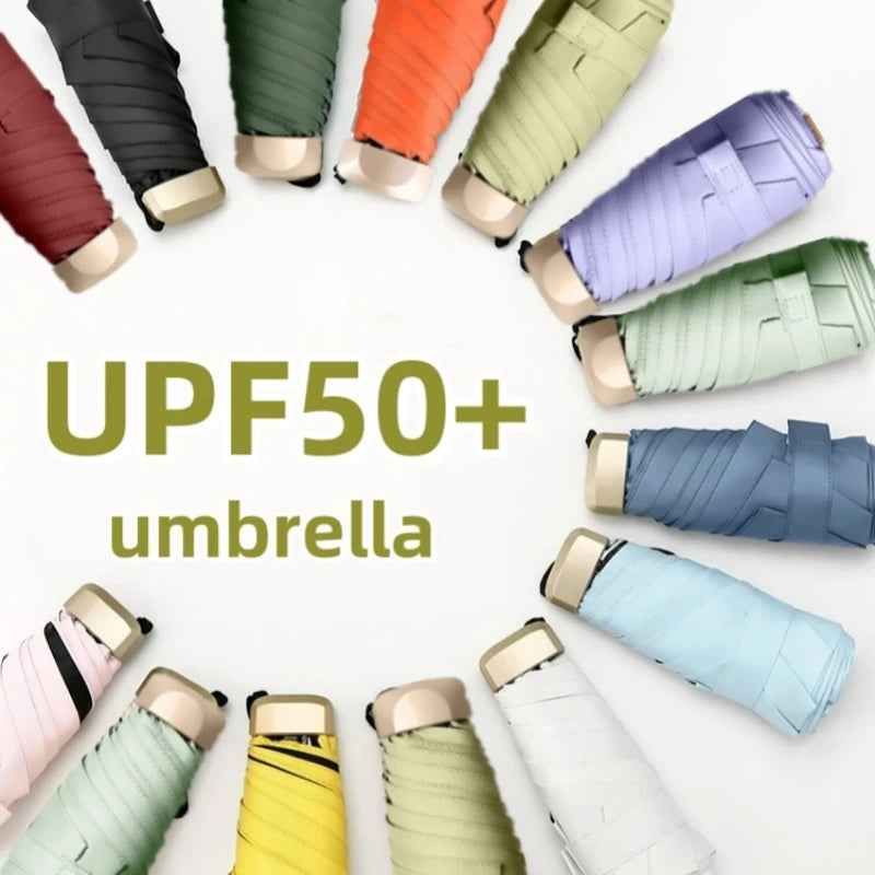 UPF50+ Mini-Sonnenschirm, kleine Tasche, Regen-Reise-Regenschirm, Vinyl, faltbarer Regenschirm, UV-Schutz, Sonnenschutz, Taschen-Sonnenschirm-Kapsel Festival Outfits | Techno Shirts | Rave Clothing