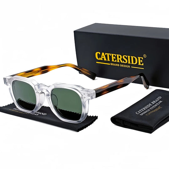 CATERSIDE Retro Punk Männer Sonnenbrille Kleine Rahmen Quadratische Personalisierte Design Sonnenbrille Frauen Reise Party Business Festival Geschenk Festival Outfits | Techno Shirts | Rave Clothing