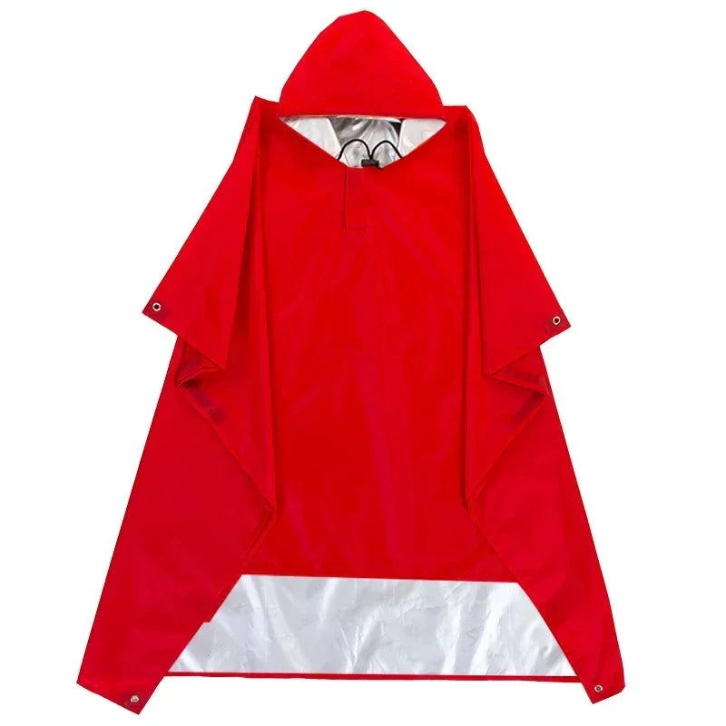 3-in-1 multifunktionaler Regenmantel, Rucksack, Regenschutz, Wandern, Radfahren, Poncho, wasserdichtes Zelt, Outdoor, Camping, Schattenzelt, Picknickmatte Festival Outfits | Techno Shirts | Rave Clothing
