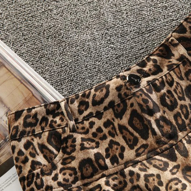 Deeptown sexy Leoparden muster Falten rock y2k Vintage-Stil Frauen hohe Taille Röcke Rüschen Minirock braun weibliche Streetwear Festival Outfits | Techno Shirts | Rave Clothing