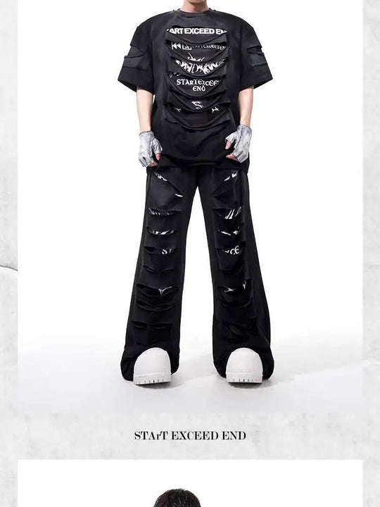 Y2K - weite Baggy Hose Männer Festival Outfits | Techno Shirts | Rave Clothing