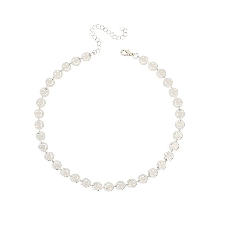 1PC Mehrere Lächeln Gesicht Armbänder Für Frauen Punk Einfache Einstellbare Runde Lächeln Armband Kette Schmuck Geschenke B51 Festival Outfits | Techno Shirts | Rave Clothing