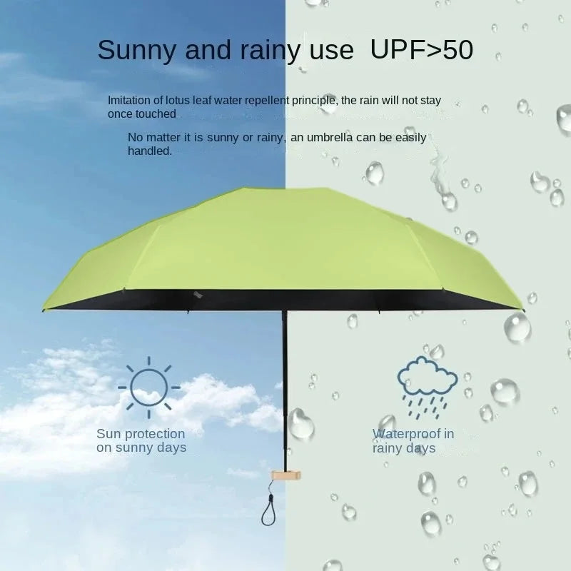 UPF50+ Mini-Sonnenschirm, kleine Tasche, Regen-Reise-Regenschirm, Vinyl, faltbarer Regenschirm, UV-Schutz, Sonnenschutz, Taschen-Sonnenschirm-Kapsel Festival Outfits | Techno Shirts | Rave Clothing