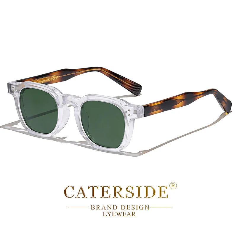 CATERSIDE Retro Punk Männer Sonnenbrille Kleine Rahmen Quadratische Personalisierte Design Sonnenbrille Frauen Reise Party Business Festival Geschenk Festival Outfits | Techno Shirts | Rave Clothing