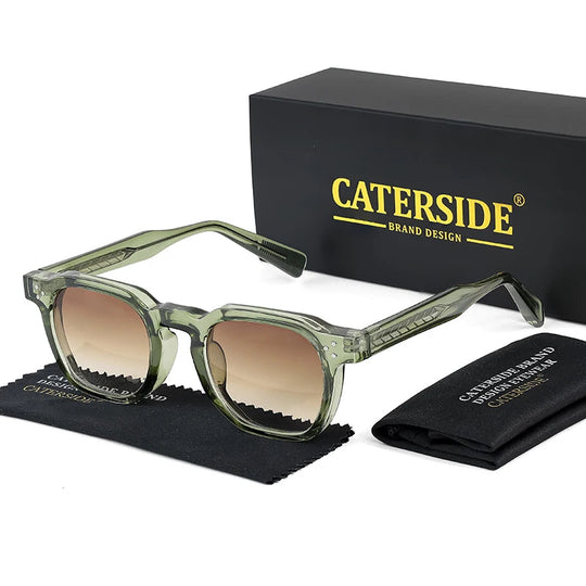 CATERSIDE Retro Punk Männer Sonnenbrille Kleine Rahmen Quadratische Personalisierte Design Sonnenbrille Frauen Reise Party Business Festival Geschenk Festival Outfits | Techno Shirts | Rave Clothing