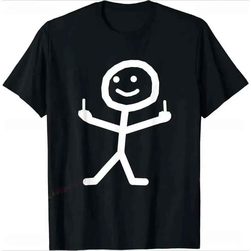 Mittelfinger Lustiges Frenzy Print Damen T-Shirt Lose Lässige Mode Harajuku Hip Hop Straße Niedlich Trendiger Stil Bequemes Top Festival Outfits | Techno Shirts | Rave Clothing
