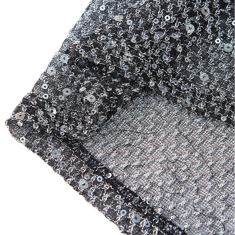2024 Summer New Fashion Glitter Sequin Tank Tops Men Sexy Partywear Hollow Out Transparent Camisoles Mens Vintage Mesh Vest Top Festival Outfits | Techno Shirts | Rave Clothing