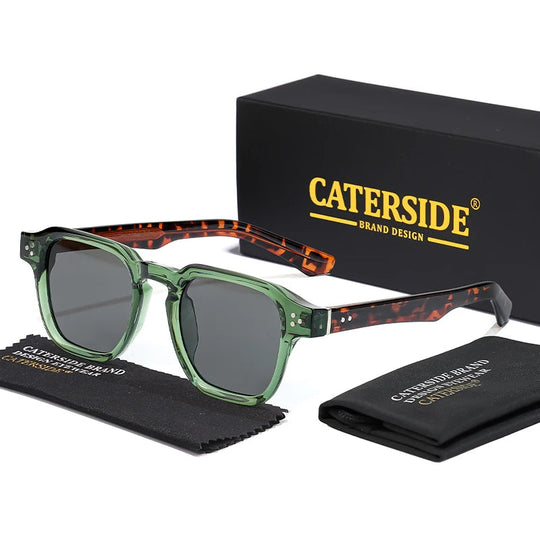 CATERSIDE Klassische Quadratische Sonnenbrille Männer Core Insert Tempel Luxus Marke Sonnenbrille Frauen Reisen Strand Party Festival Geschenke Festival Outfits | Techno Shirts | Rave Clothing