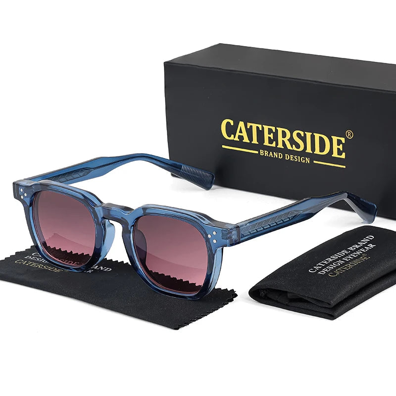 CATERSIDE Retro Punk Männer Sonnenbrille Kleine Rahmen Quadratische Personalisierte Design Sonnenbrille Frauen Reise Party Business Festival Geschenk Festival Outfits | Techno Shirts | Rave Clothing
