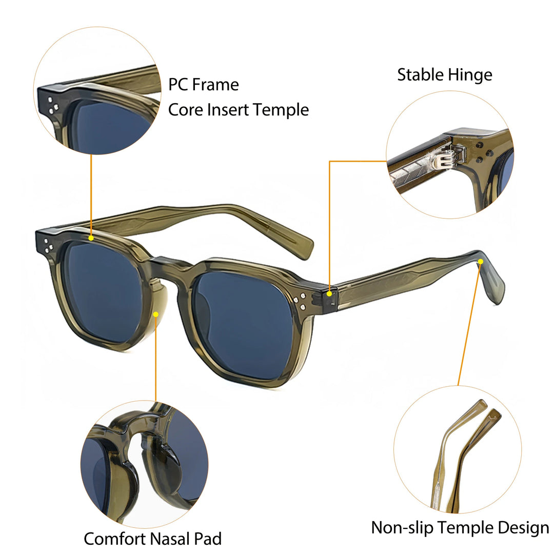 CATERSIDE Retro Punk Männer Sonnenbrille Kleine Rahmen Quadratische Personalisierte Design Sonnenbrille Frauen Reise Party Business Festival Geschenk Festival Outfits | Techno Shirts | Rave Clothing