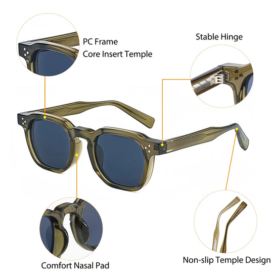 CATERSIDE Retro Punk Männer Sonnenbrille Kleine Rahmen Quadratische Personalisierte Design Sonnenbrille Frauen Reise Party Business Festival Geschenk Festival Outfits | Techno Shirts | Rave Clothing