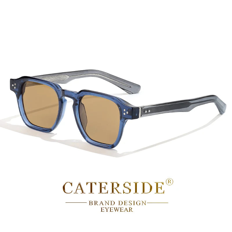 CATERSIDE Klassische Quadratische Sonnenbrille Männer Core Insert Tempel Luxus Marke Sonnenbrille Frauen Reisen Strand Party Festival Geschenke Festival Outfits | Techno Shirts | Rave Clothing