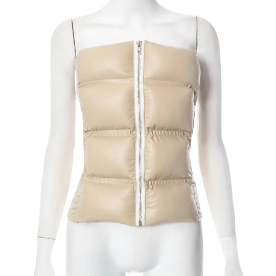 Sexy Frauen Shiny Gold Silber Bustier Crop Tops Helle PU Leder Krone Gürtel Abnehmen Taille Liebsten Low-cut Korsett top Sommer Festival Outfits | Techno Shirts | Rave Clothing