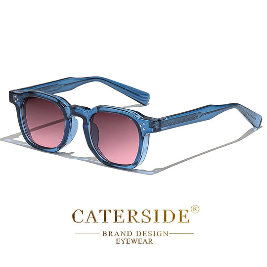 CATERSIDE Retro Punk Männer Sonnenbrille Kleine Rahmen Quadratische Personalisierte Design Sonnenbrille Frauen Reise Party Business Festival Geschenk Festival Outfits | Techno Shirts | Rave Clothing
