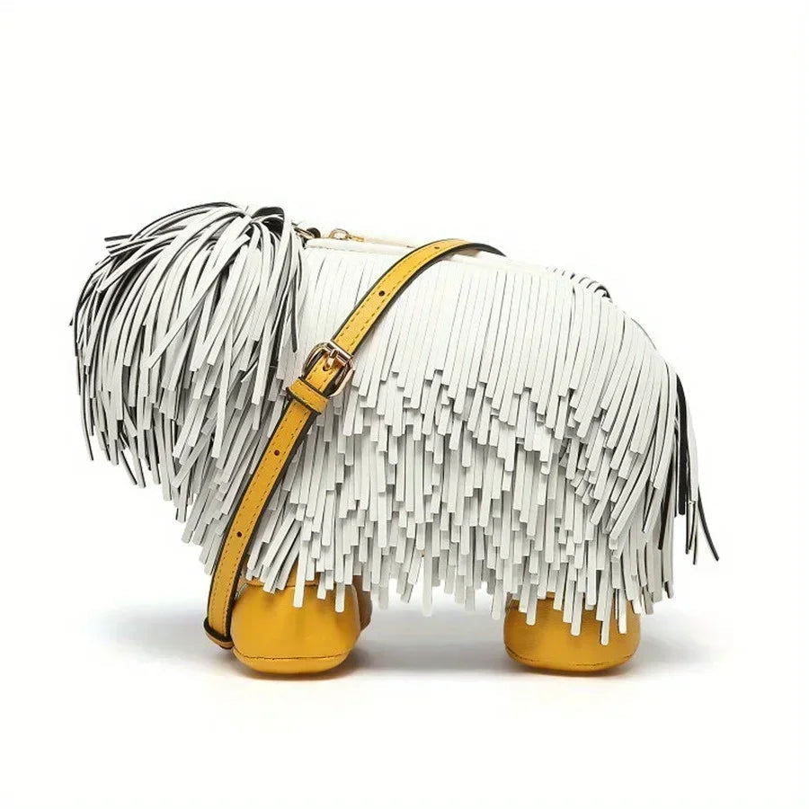 Women's Wallets and Handbags Luxury Designer PU Leather Crossbody Wallet Cute Dog Shaped Evening Bags Women's Bags Festival Outfits | Techno Shirts | Rave Clothing
