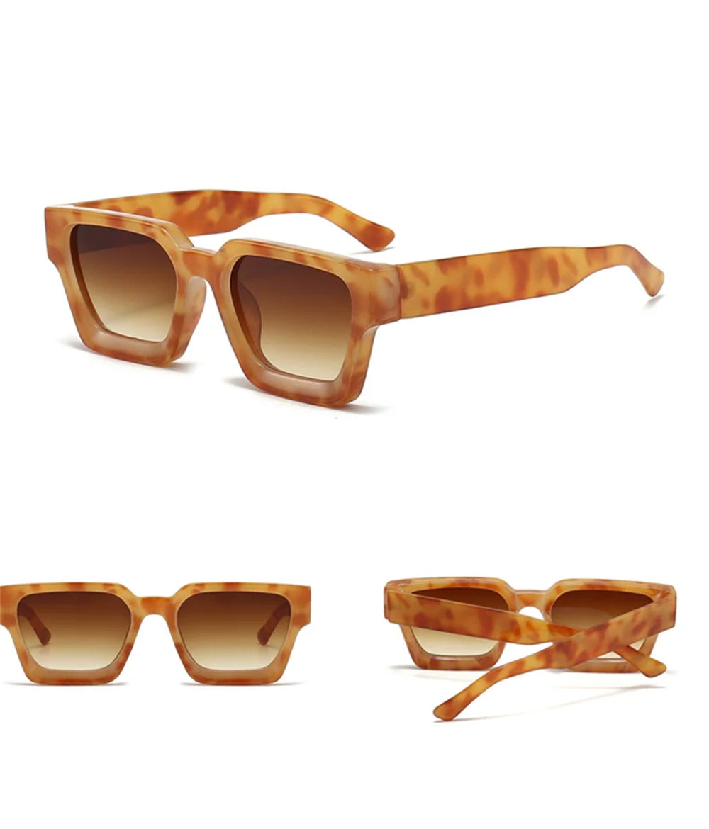KLASSNUM Männer Sonnenbrille mit quadratischem Rahmen, 2025, Luxusmarke, Designer-Sonnenbrille, Retro, trendige Farbtöne, UV400, Unisex, Damenbrille, Neu Festival Outfits | Techno Shirts | Rave Clothing