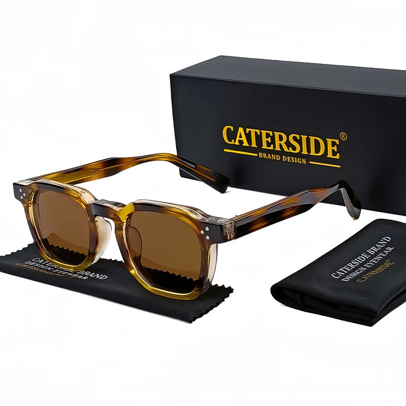 CATERSIDE Retro Punk Männer Sonnenbrille Kleine Rahmen Quadratische Personalisierte Design Sonnenbrille Frauen Reise Party Business Festival Geschenk Festival Outfits | Techno Shirts | Rave Clothing