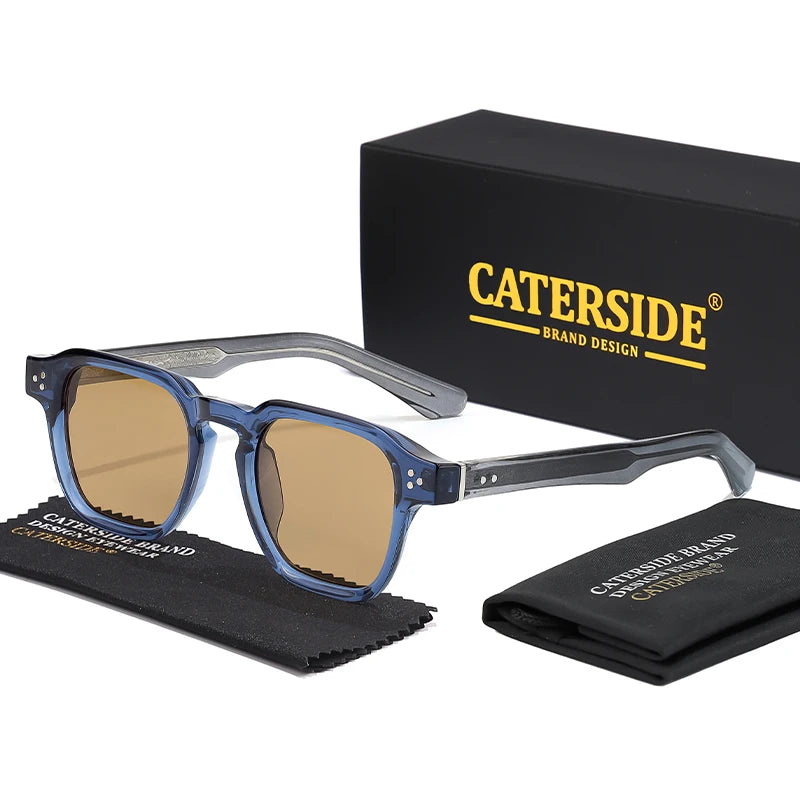 CATERSIDE Klassische Quadratische Sonnenbrille Männer Core Insert Tempel Luxus Marke Sonnenbrille Frauen Reisen Strand Party Festival Geschenke Festival Outfits | Techno Shirts | Rave Clothing