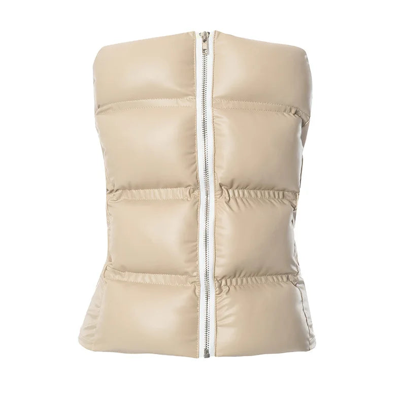 Sexy Frauen Shiny Gold Silber Bustier Crop Tops Helle PU Leder Krone Gürtel Abnehmen Taille Liebsten Low-cut Korsett top Sommer Festival Outfits | Techno Shirts | Rave Clothing