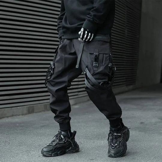 2024 neue Mode Multi-tasche Cargo Hosen Männer Y2K Taktische Techwear Ankle Hosen Punk Stil Casual Fallschirmjäger Hosen pantalones Festival Outfits | Techno Shirts | Rave Clothing