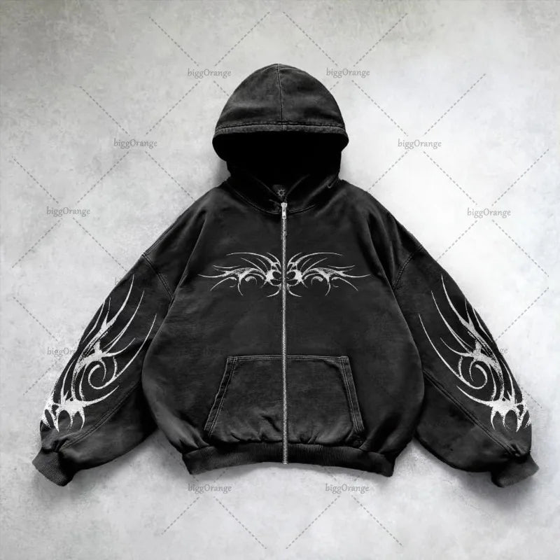Rave Outfit Hoodie mit Tribal Design“