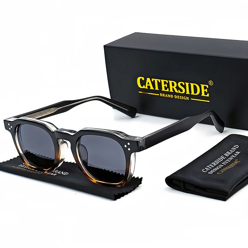 CATERSIDE Retro Punk Männer Sonnenbrille Kleine Rahmen Quadratische Personalisierte Design Sonnenbrille Frauen Reise Party Business Festival Geschenk Festival Outfits | Techno Shirts | Rave Clothing