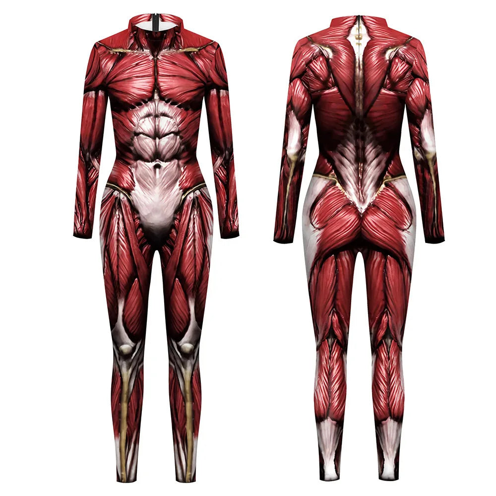 Muskel druck Cosplay Kostüm Männer lustige Anzug Halloween Karneval Party Kleidung sexy Fitness Catsuit FESTIVAL OUTFITS & STREETWEAR