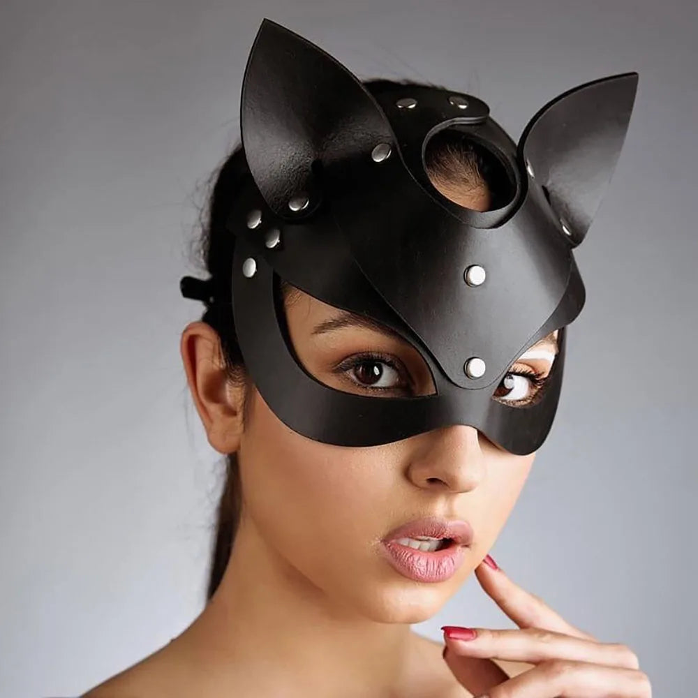 Kinky Leder Maske | Techno Outfit