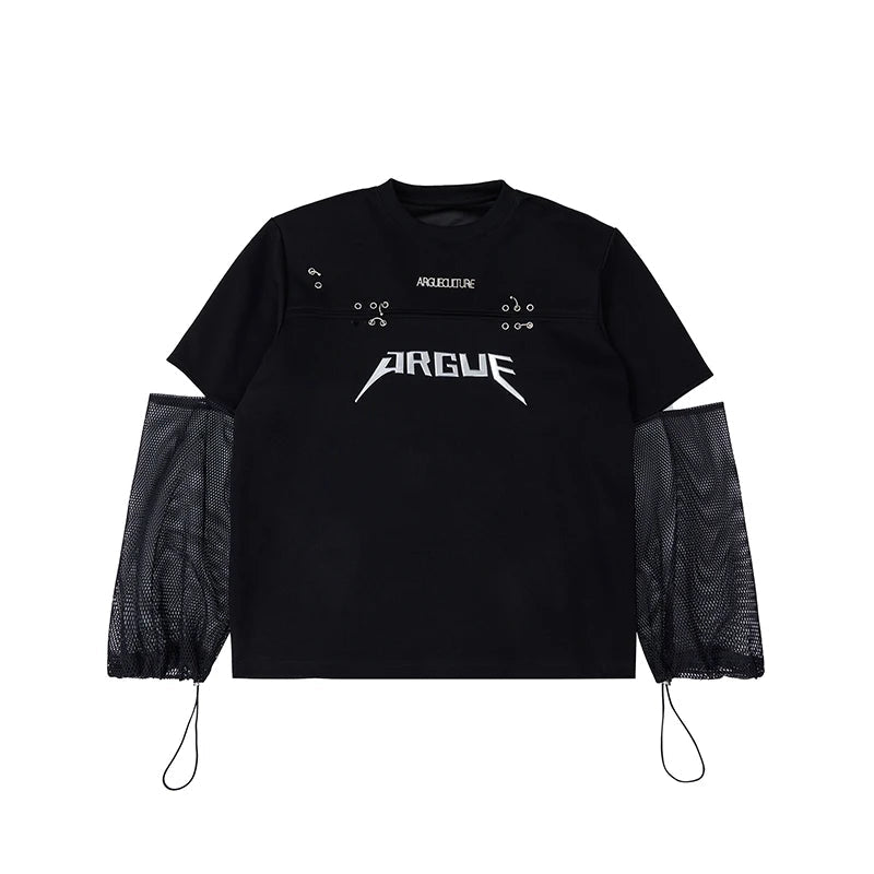 LUZHEN Mode Neue Original Gaze Spleißen Design Langarm T Shirts männer 2025, Trendy Nische Hohe Qualität Casual Tops LZ3975 Festival Outfits | Techno Shirts | Rave Clothing