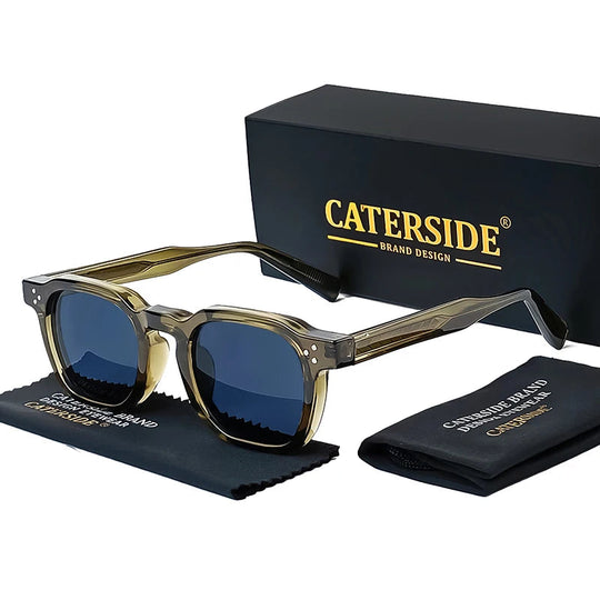 CATERSIDE Retro Punk Männer Sonnenbrille Kleine Rahmen Quadratische Personalisierte Design Sonnenbrille Frauen Reise Party Business Festival Geschenk Festival Outfits | Techno Shirts | Rave Clothing