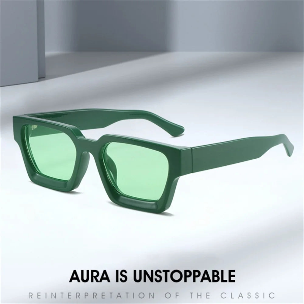 KLASSNUM Männer Sonnenbrille mit quadratischem Rahmen, 2025, Luxusmarke, Designer-Sonnenbrille, Retro, trendige Farbtöne, UV400, Unisex, Damenbrille, Neu Festival Outfits | Techno Shirts | Rave Clothing