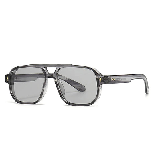 SHAUNA Retro Doppel Brücken Quadrat Sonnenbrille Frauen Gradient Shades UV400 Mode Marke Designer Nieten Männer Sonnenbrille Festival Outfits | Techno Shirts | Rave Clothing