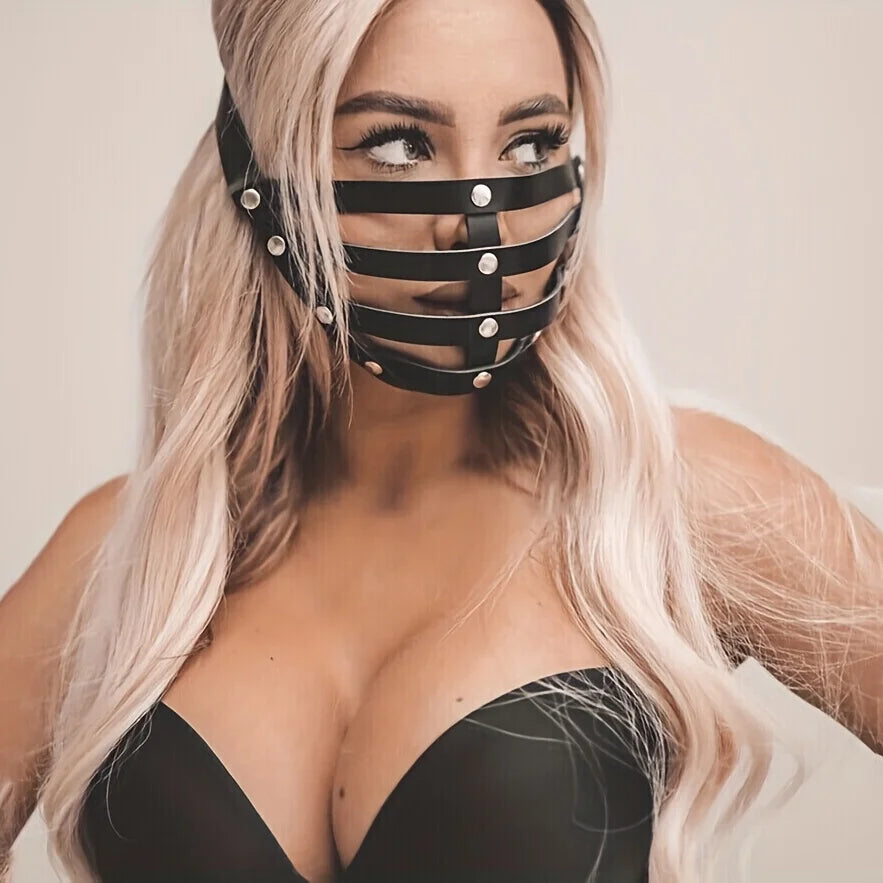 Kinky Leder Maske | Techno Outfit