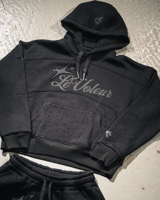 Streetwear Hoodie Jogginghose Zweiteiliges Set Y2K Männer Frauen Hip Hop Brief bestickt übergroße Hoodie Sweatshirt Lounge Hosen Set Festival Outfits | Techno Shirts | Rave Clothing