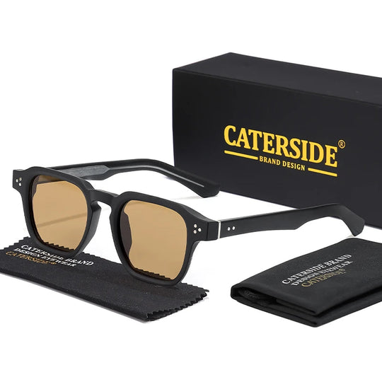 CATERSIDE Klassische Quadratische Sonnenbrille Männer Core Insert Tempel Luxus Marke Sonnenbrille Frauen Reisen Strand Party Festival Geschenke Festival Outfits | Techno Shirts | Rave Clothing
