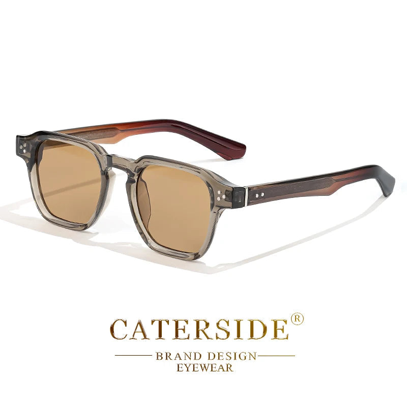 CATERSIDE Klassische Quadratische Sonnenbrille Männer Core Insert Tempel Luxus Marke Sonnenbrille Frauen Reisen Strand Party Festival Geschenke Festival Outfits | Techno Shirts | Rave Clothing