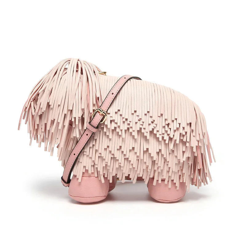 Women's Wallets and Handbags Luxury Designer PU Leather Crossbody Wallet Cute Dog Shaped Evening Bags Women's Bags Festival Outfits | Techno Shirts | Rave Clothing