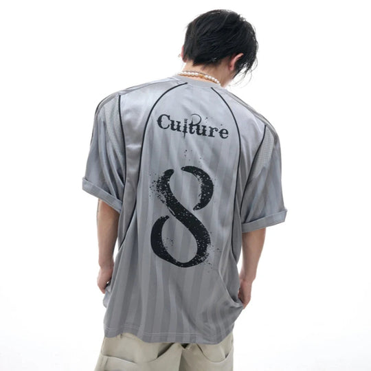 LUZHEN 2025 Sommer Hohe Qualität Farbe Kontrast Gedruckt Schulter Pad Tops Männer Trendy Hübsche Lose Straße Casual T-shirts JY 1713 Festival Outfits | Techno Shirts | Rave Clothing