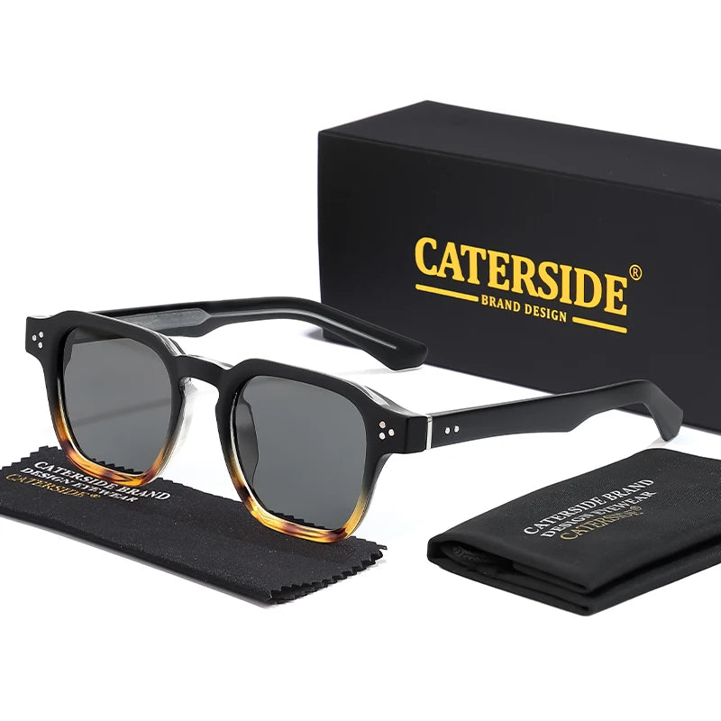 CATERSIDE Klassische Quadratische Sonnenbrille Männer Core Insert Tempel Luxus Marke Sonnenbrille Frauen Reisen Strand Party Festival Geschenke Festival Outfits | Techno Shirts | Rave Clothing