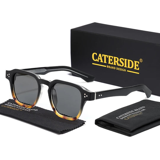 CATERSIDE Klassische Quadratische Sonnenbrille Männer Core Insert Tempel Luxus Marke Sonnenbrille Frauen Reisen Strand Party Festival Geschenke Festival Outfits | Techno Shirts | Rave Clothing