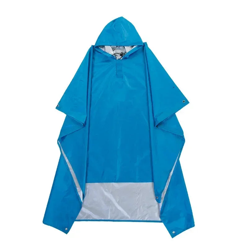3-in-1 multifunktionaler Regenmantel, Rucksack, Regenschutz, Wandern, Radfahren, Poncho, wasserdichtes Zelt, Outdoor, Camping, Schattenzelt, Picknickmatte Festival Outfits | Techno Shirts | Rave Clothing