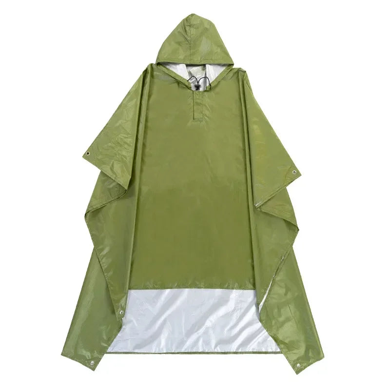 3-in-1 multifunktionaler Regenmantel, Rucksack, Regenschutz, Wandern, Radfahren, Poncho, wasserdichtes Zelt, Outdoor, Camping, Schattenzelt, Picknickmatte Festival Outfits | Techno Shirts | Rave Clothing