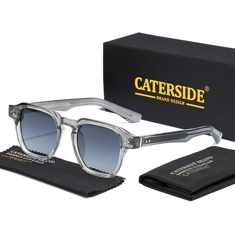 CATERSIDE Klassische Quadratische Sonnenbrille Männer Core Insert Tempel Luxus Marke Sonnenbrille Frauen Reisen Strand Party Festival Geschenke Festival Outfits | Techno Shirts | Rave Clothing