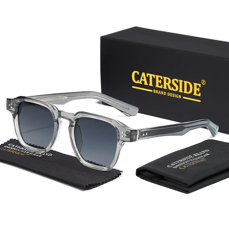 CATERSIDE Klassische Quadratische Sonnenbrille Männer Core Insert Tempel Luxus Marke Sonnenbrille Frauen Reisen Strand Party Festival Geschenke Festival Outfits | Techno Shirts | Rave Clothing