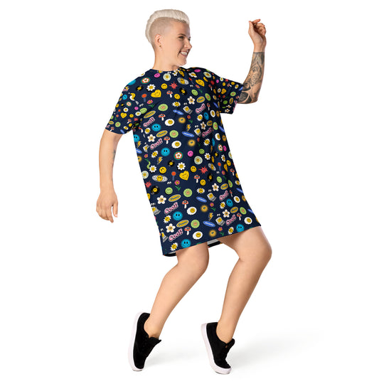 Groovy Gal T-Shirt-Kleid FESTIVAL OUTFITS & STREETWEAR