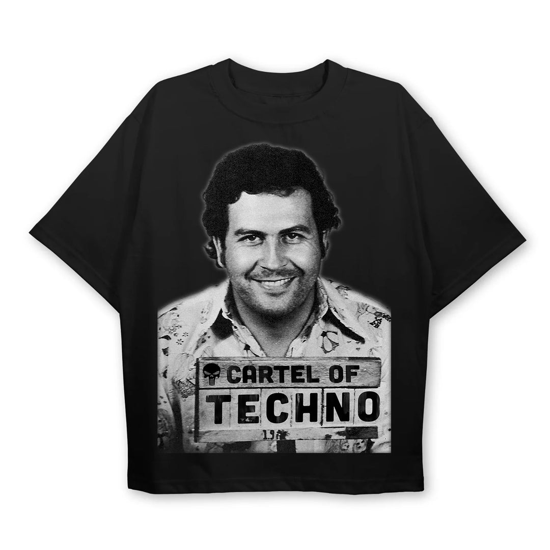 "Pablo - Cartel of Techno" Oversized Techno Shirt (front print)