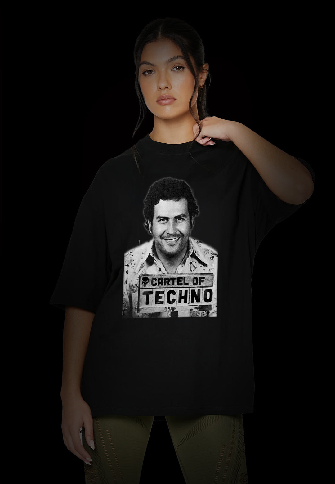 "Pablo - Cartel of Techno" Oversized Techno Shirt (front print)