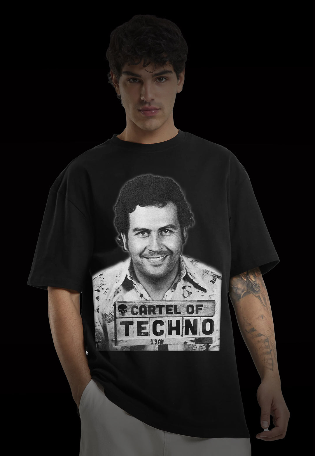 "Pablo - Cartel of Techno" Oversized Techno Shirt (front print)